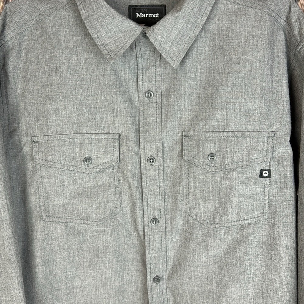 Marmot Button Down Shirt- Size Large - Picture 3 of 13